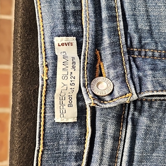 Levi's 512 perfectly slimming boot cut jeans w/ studded pockets vintage - Picture 3 of 12